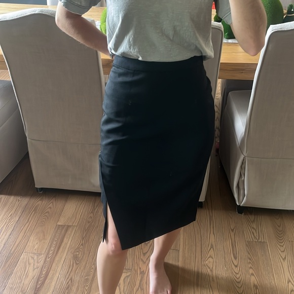 Garnet Hill Dresses & Skirts - Garnet Hill Blue Pencil Skirt Knee-Length Workwear